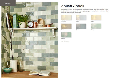 Country Brick Wall Tiles - sq mt